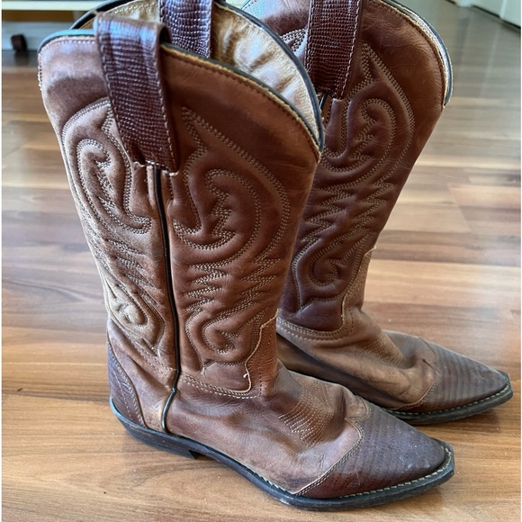 Genuine leather armadillo cowboy boots - Picture 1 of 9